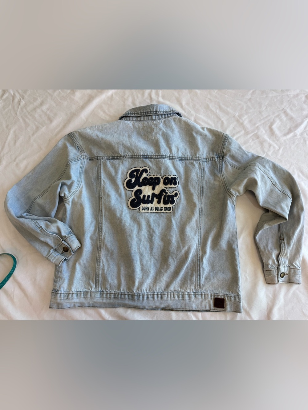Rip Curl Denim Jacket 'Keep on Surfin'' L